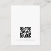 Wijn Bottle Glass Script QR Code Weddenschap RSVP Informatiekaartje (Achterkant)
