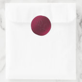 Wijn Bourgogne 2 Letter Monogram Wax Seal Stickers (Tas)