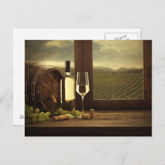 Wijn Briefkaart (Voorkant / Achterkant)