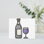 wijn briefkaart (Staand voorkant)