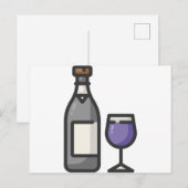 wijn briefkaart (Voorkant / Achterkant)