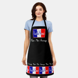 Wijn Brood en kaas Vive La France Frankrijk Schort
