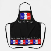 Wijn Brood en kaas Vive La France Frankrijk Schort (Voorkant)