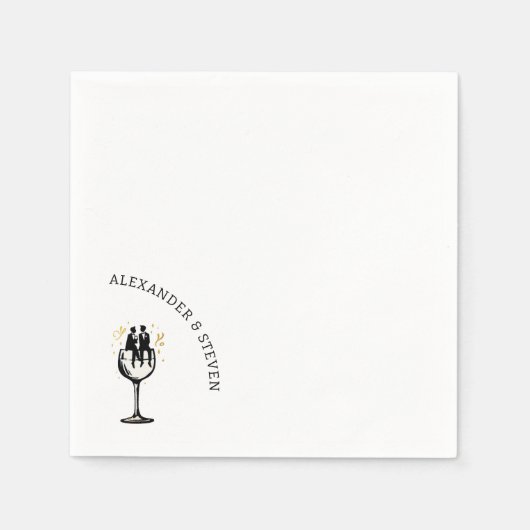 Wijn Bruidsjonkers Servet (Voorkant)