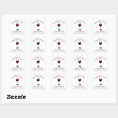 Wijn Bruiloftsshower Cadeautags Sticker (Vel)