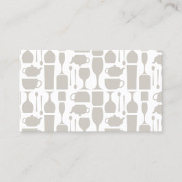 Wijn Cafe Bar Patroon in Tan Visitekaartje