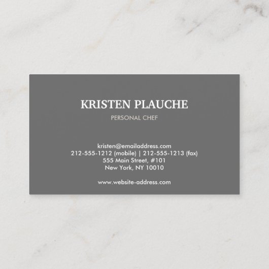 Wijn Cafe Bar Patroon in Tan Visitekaartje (Achterkant)