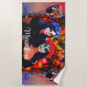 Wijn, Catrina's, Bloemen & Kaarsen 1718 Strandlaken (Voorkant)