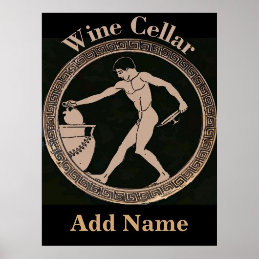 Wijn Cellar Ancient Man bijvoegen naam; Poster (Voorkant)
