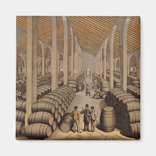 Wijn Cellar bij Jerez de la Frontera Magneet (Voorkant)