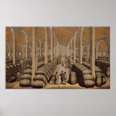 Wijn Cellar bij Jerez de la Frontera Poster (Voorkant)