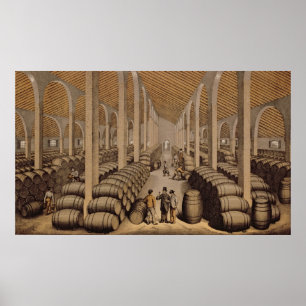 Wijn Cellar bij Jerez de la Frontera Poster