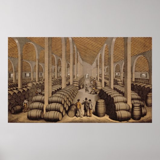 Wijn Cellar bij Jerez de la Frontera Poster (Voorkant)