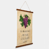 Wijn Cellar Graps Vineyard | Gepersonaliseerd Hangend Wandkleed (Gebogen)