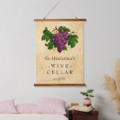 Wijn Cellar Graps Vineyard | Gepersonaliseerd Hangend Wandkleed (Slaapkamer)