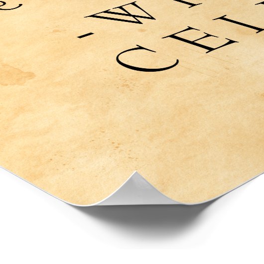 Wijn Cellar Graps Vineyard | Gepersonaliseerd Poster (Hoek)