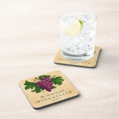 Wijn Cellar met Grafiek Gepersonaliseerde Naam Drankjes Onderzetter (Rechterzijde)