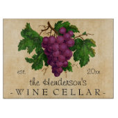 Wijn Cellar met Grafiek  Gepersonaliseerde Naam Snijplank (Voorkant)