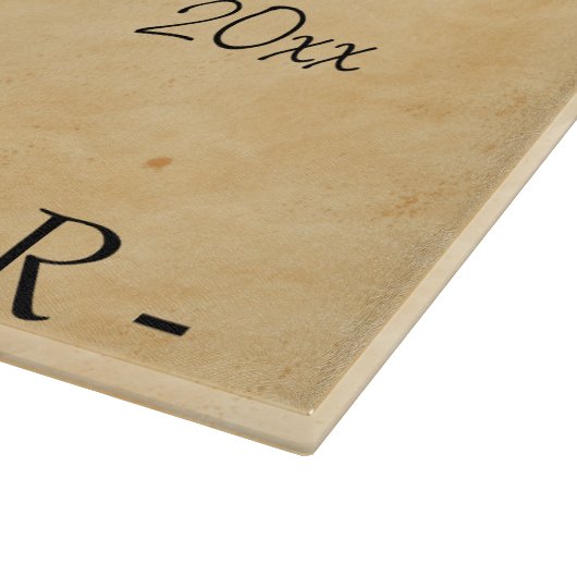 Wijn Cellar met Grafiek  Gepersonaliseerde Naam Snijplank (Hoek)