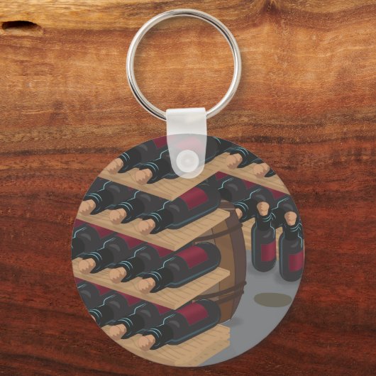 Wijn Cellar Sleutelhanger (Voorkant)