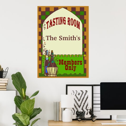 Wijn Cellar-tebraderruimte Poster (Thuiskantoor)