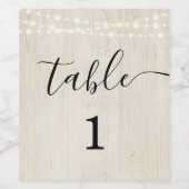 Wijn Centraal stuk Tafelnummer Wijn Etiket (Enkel label)