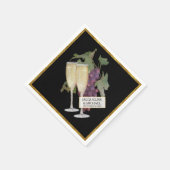 Wijn Champagne Glazen Bruids Receptie Decor Servet (Hoek)