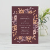 Wijn Champagne Ranunculus Eucalyptus Bruiloft Kaart (Staand voorkant)