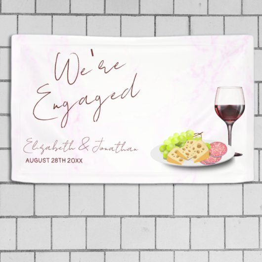 Wijn & Charcuterie Verlovingspartij Spandoek