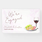 Wijn & Charcuterie Verlovingspartij Spandoek (Horizontaal)