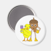 Wijn Chick Beer Nut Magneet (Voorkant / Achterkant)
