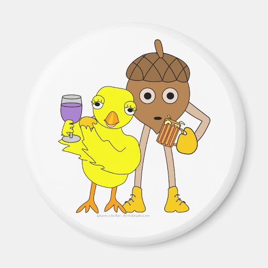 Wijn Chick Beer Nut Magneet (Voorkant)