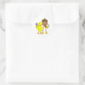 Wijn Chick Beer Nut Ronde Sticker (Tas)