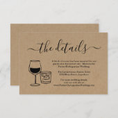 Wijn- & Cocktailinformatie Details Bijlagekaart Informatiekaartje (Voorkant / Achterkant)