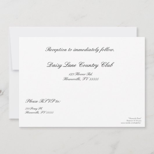 Wijn Colored  Roos Weddenschap Kaart (Achterkant)