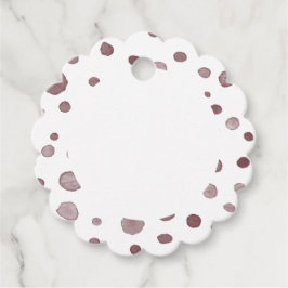 Wijn Confetti Aquarel Stippen Favor Tags Bedankjes Labels