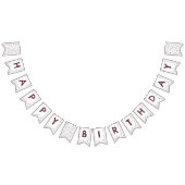 Wijn Confetti Waterverf Stippen Bunting Flag Vlaggetjes (Alle)