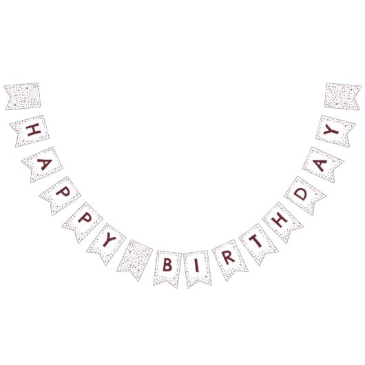 Wijn Confetti Waterverf Stippen Bunting Flag Vlaggetjes (Alle)