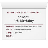 Wijn Confetti Waterverf Stippen Verjaardag Uitnodi (Binnen Horizontaal (Onder))