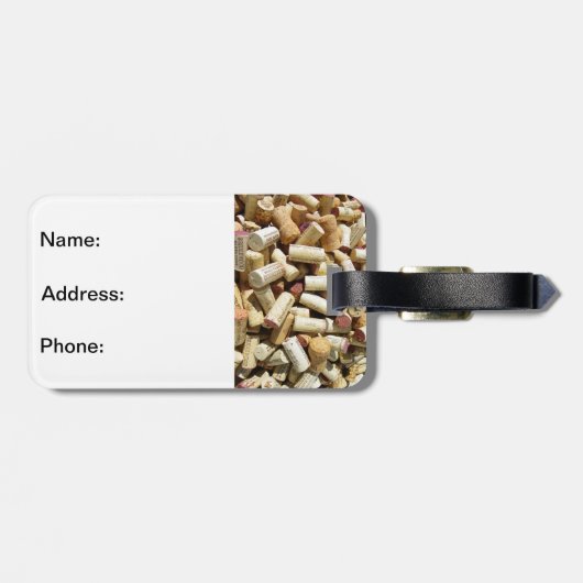 Wijn Cork Bagagelabel! Bagagelabel (Achterkant horizontaal)