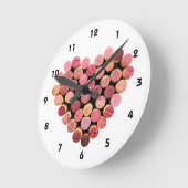 Wijn Cork Heart Clock Ronde Klok (Hoek)