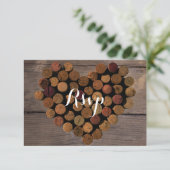 Wijn Cork style#2 RSVP and Menu Card (Staand voorkant)