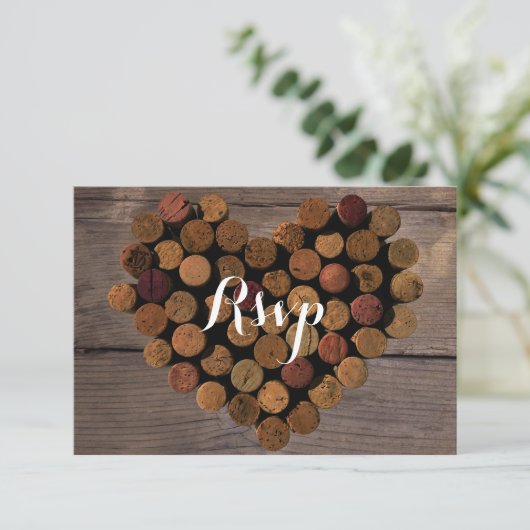 Wijn Cork style#2 RSVP and Menu Card (Staand voorkant)