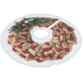 Wijn Cork Wreath met Evergreen Imitatie Linnen Kerstboom Kleed (Gekanteld)
