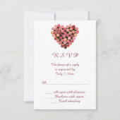 Wijn Corks Heart Wedding RSVP (Voorkant)