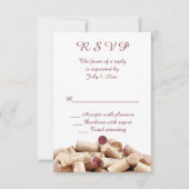 Wijn Corks Wedding RSVP (Voorkant)