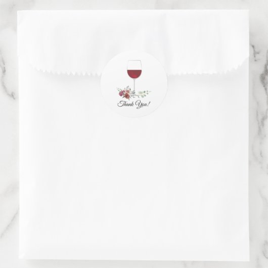 wijn dank je stickers (Tas)