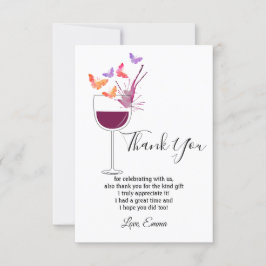 wijn , dank je wel bedankkaart