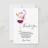 wijn , dank je wel bedankkaart (Voorkant)