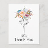 wijn , dank je wel uitnodiging briefkaart (Voorkant)